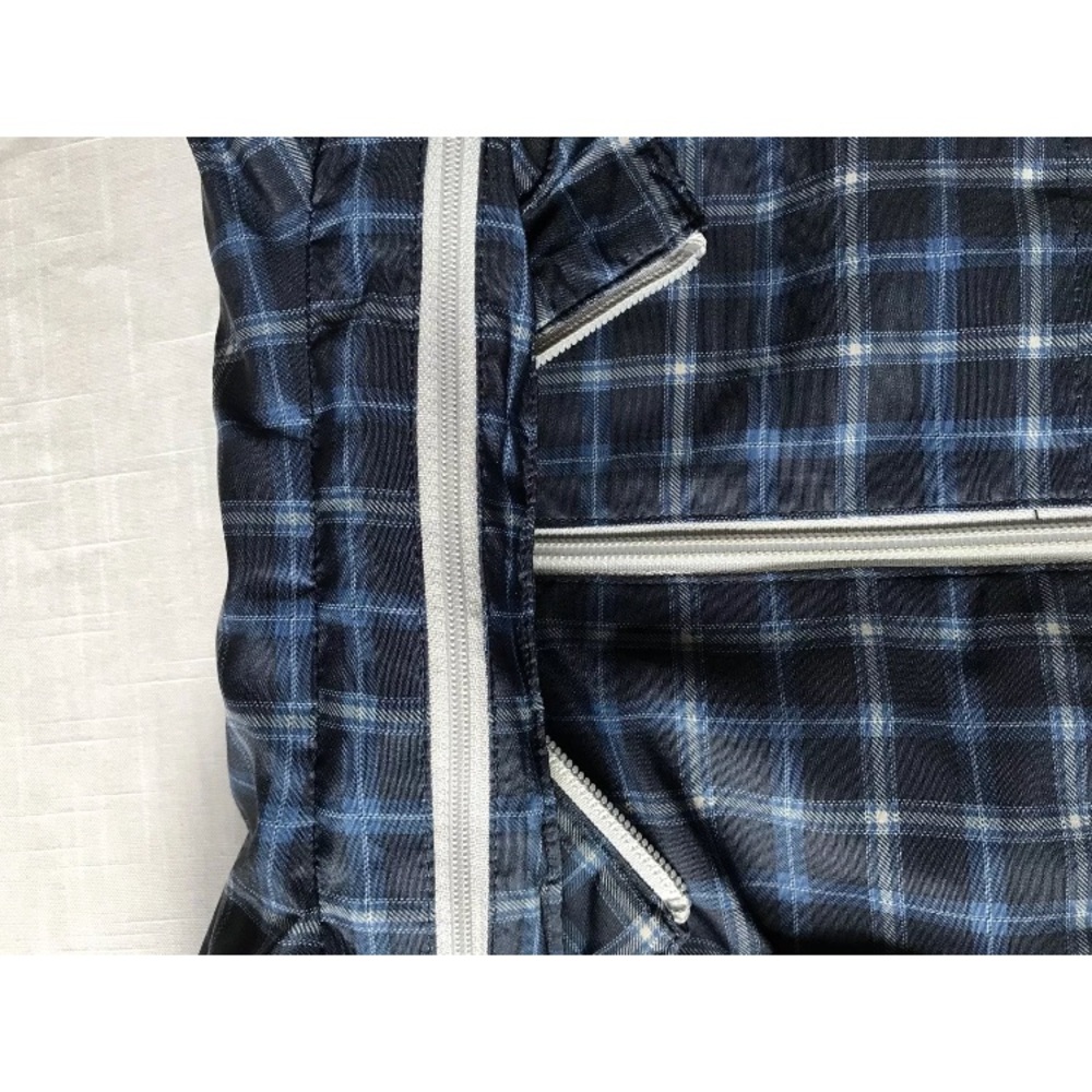 Old Navy Jacket Hooded Blue Plaid Boys Size 5 XS - Picture 3 of 8